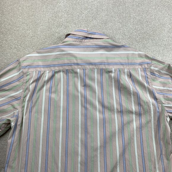 Ermenegildo Zegna Men's Striped Button Front Dress Shirt Size Large - Picture 11 of 16